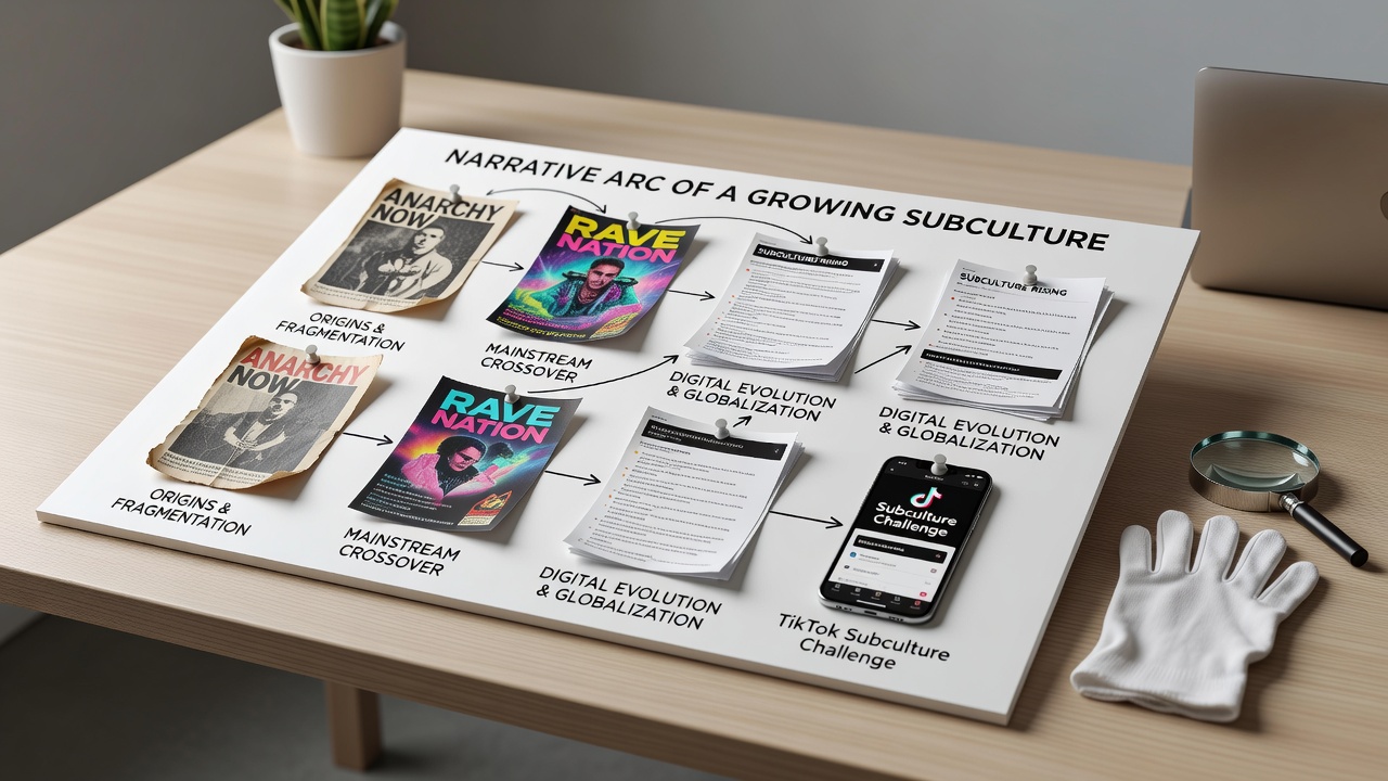 Researchers reviewing digitized subculture archives in a library setting